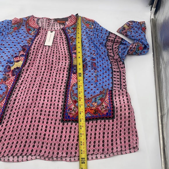 Anthropologie Nyza Beaded Multi Color Blouse By Bhanuni by Jyoti FREE SHIPPING - Picture 4 of 12